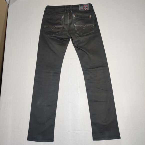 Buffalo David Bitton Rock for Freedom denim men's size W29/34 black Semmor Slim - Picture 3 of 14